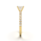 Yellow Gold Half Round Pavé Frame