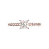Montura Pavé 0.01 Oro Rosa