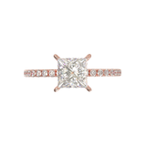 Montura Pavé 0.01 Oro Rosa