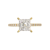 Yellow Gold Half Round Pavé Frame