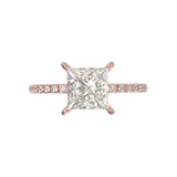 Montura Pavé 0.01 Oro Rosa
