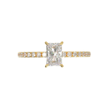 Yellow Gold Half Round Pavé Frame