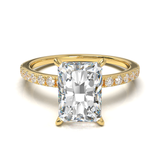 Yellow Gold Half Round Pavé Frame