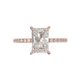 Montura Pavé 0.01 Oro Rosa