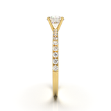 Yellow Gold Half Round Pavé Frame