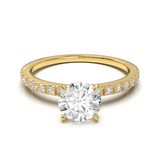 Yellow Gold Half Round Pavé Frame
