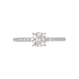Anillo de compromiso estilo Pavé con diamante Redondo 0.50cts