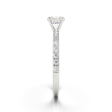 Anillo de compromiso estilo Pavé con diamante Redondo 0.50cts