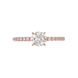 Montura Pavé 0.01 Oro Rosa