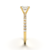 Yellow Gold Half Round Pavé Frame