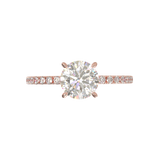 Montura Pavé 0.01 Oro Rosa