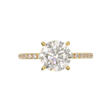 Yellow Gold Half Round Pavé Frame