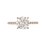 Montura Pavé 0.01 Oro Rosa