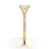 Yellow Gold Half Round Pavé Frame