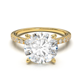 Yellow Gold Half Round Pavé Frame