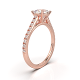 Montura Pavé 0.01 Catedral Oro Rosa