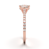 Montura Pavé 0.01 Catedral Oro Rosa