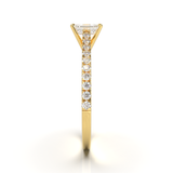 Yellow Gold Cathedral Pavé Frame