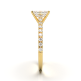 Yellow Gold Cathedral Pavé Frame