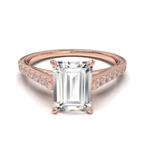 Montura Pavé 0.01 Catedral Oro Rosa