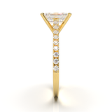 Yellow Gold Cathedral Pavé Frame