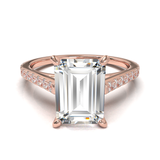Montura Pavé 0.01 Catedral Oro Rosa