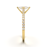 Yellow Gold Cathedral Pavé Frame