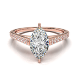 Montura Pavé 0.01 Catedral Oro Rosa
