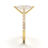 Yellow Gold Cathedral Pavé Frame