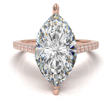 Montura Pavé 0.01 Catedral Oro Rosa