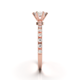 Rose Gold Tiffany Style Pavé Frame