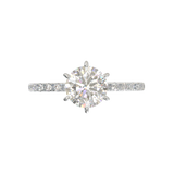 Tiffany Style Pavé Frame White Gold