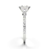 Tiffany Style Pavé Frame White Gold