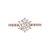 Rose Gold Tiffany Style Pavé Frame