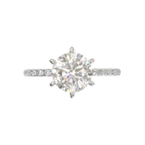 Tiffany Style Pavé Frame White Gold