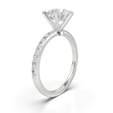 Tiffany Style Pavé Frame White Gold