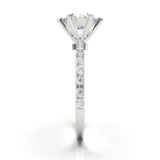 Tiffany Style Pavé Frame White Gold