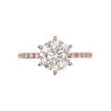 Rose Gold Tiffany Style Pavé Frame