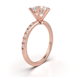 Rose Gold Tiffany Style Pavé Frame