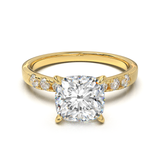 Pavé Frame 3,2,1 Yellow Gold