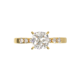 Pavé Frame 3,2,1 Yellow Gold