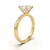 Pavé Frame 3,2,1 Yellow Gold