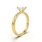 Pavé Frame 3,2,1 Yellow Gold