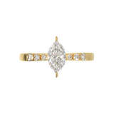 Pavé Frame 3,2,1 Yellow Gold