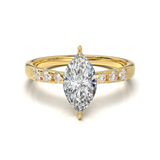 Pavé Frame 3,2,1 Yellow Gold