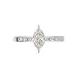 Pavé Frame 3,2,1 White Gold
