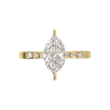Pavé Frame 3,2,1 Yellow Gold