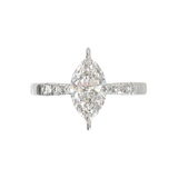 Pavé Frame 3,2,1 White Gold