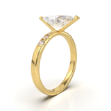 Pavé Frame 3,2,1 Yellow Gold