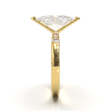 Pavé Frame 3,2,1 Yellow Gold